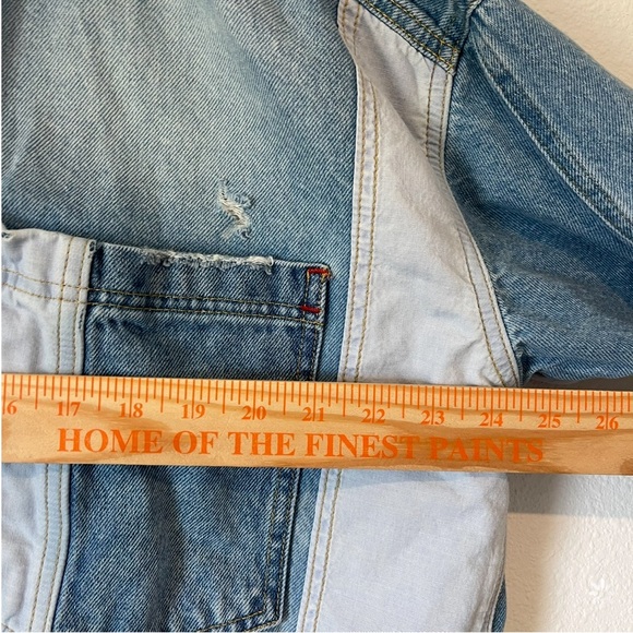 FREE PEOPLE- We The Free x Mountain Roads - oversized- Jean Shirt Jacket - Picture 11 of 16